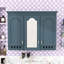 Armoire de rangement murale à miroir avec tablettes réglables-339322793
