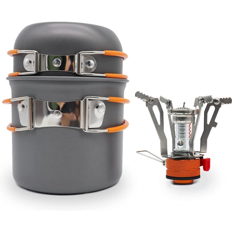 c&g outdoors 3500W Windproof Camp Stove Camping Gas Stove With Fuel  Canister Adapter, Piezo Ignition, Carry Case, Portable Collapsible Stove  Burner For Outdoor Backpacking Hiking And Picnic
