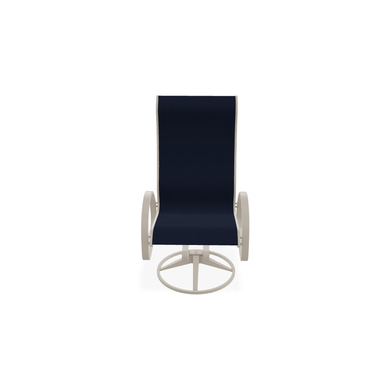 Fauteuil de patio pivotant Hiraku, Bleu marine 13D Sunbrella®, Désert texturé