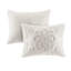 Housse de couette 100% coton très grand / très grand - chenille, 3, médaillon, chenille médaillon gris 3-129125052-129125054