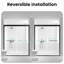 Cabine de douche coulissante double H 72 po, l 56 po à 60 po, verre trempé 1/4 po, noir mat, porte de dérivation de salle de bain imperméable, l 56 à 60 po x H 72 po, ajout élégant-120912315