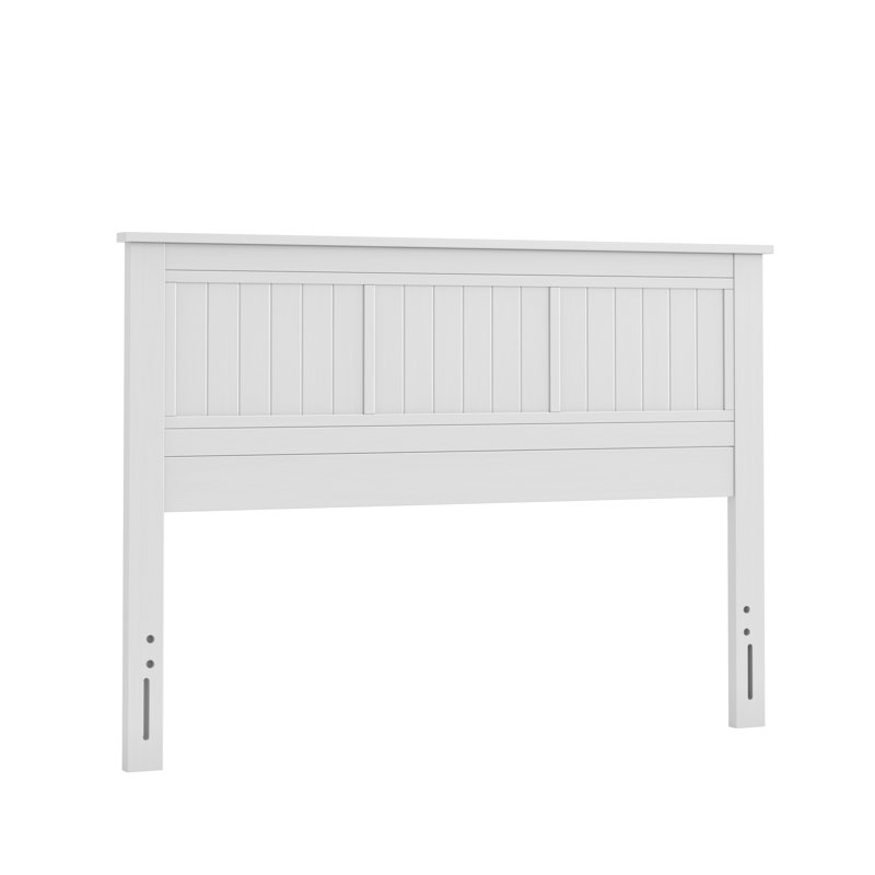 Wilton Window Pane Wood Panel Headboard, White, Queen