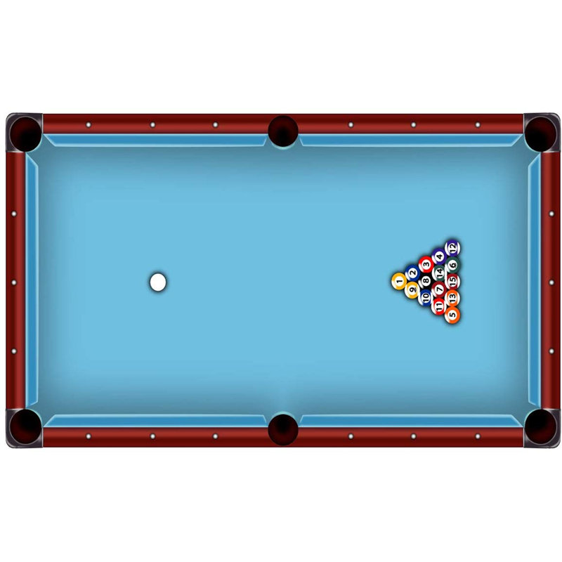 Décalcomanie murale décoration de table billards piscine, H 12,5 po x l 22 po