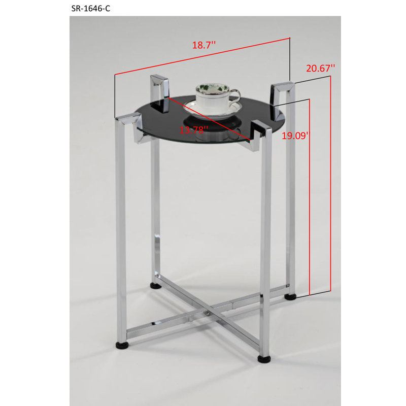 Table de bout Damil, Chrome