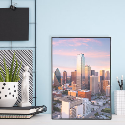 Front Loading Narrow Wall Mounted Picture Frames, Black