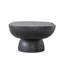 Table basse ovale noire - Piédestal en oxyde de magnésium de 36 po de longueur x 24 po de largeur x 15 po de hauteur pour le salon