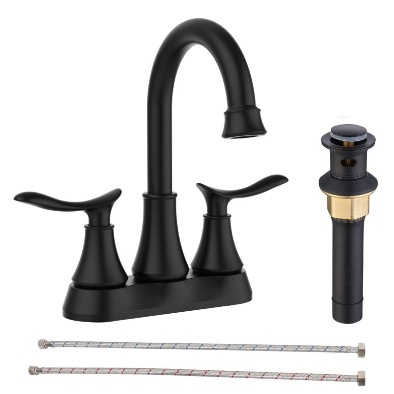 Bathroom faucet with 360 degree turn spout, Matt Black