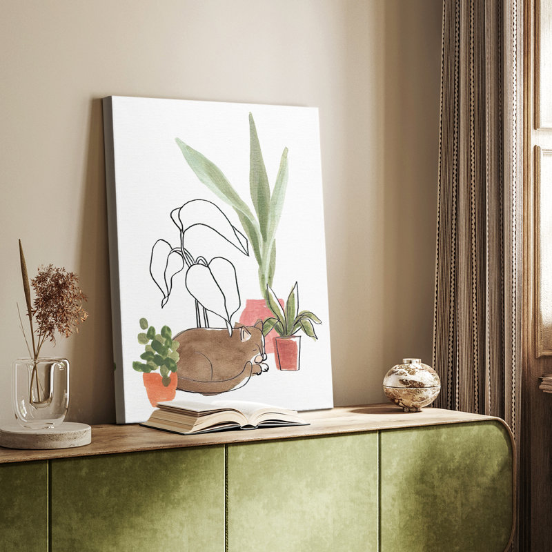 PurrfectPlants III - Gallery Cavas sur mesure, H 48 po x l 32 po