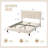 Heavy-Duty Platform Bed Frame, With Height Adjustable Fabric Headboard-2128307095-2128307091