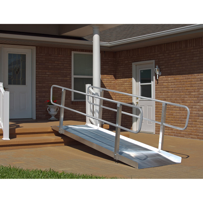 4-ft x 36-in Aluminum Wheelchair Ramp with Handrails