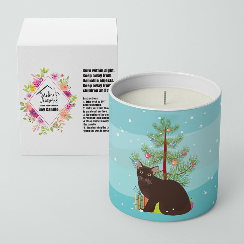 Bougie de soja Burmese # 1 Cat Merry Christmas 10 oz