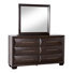 Commode 6 tiroirs avec miroir Brookline