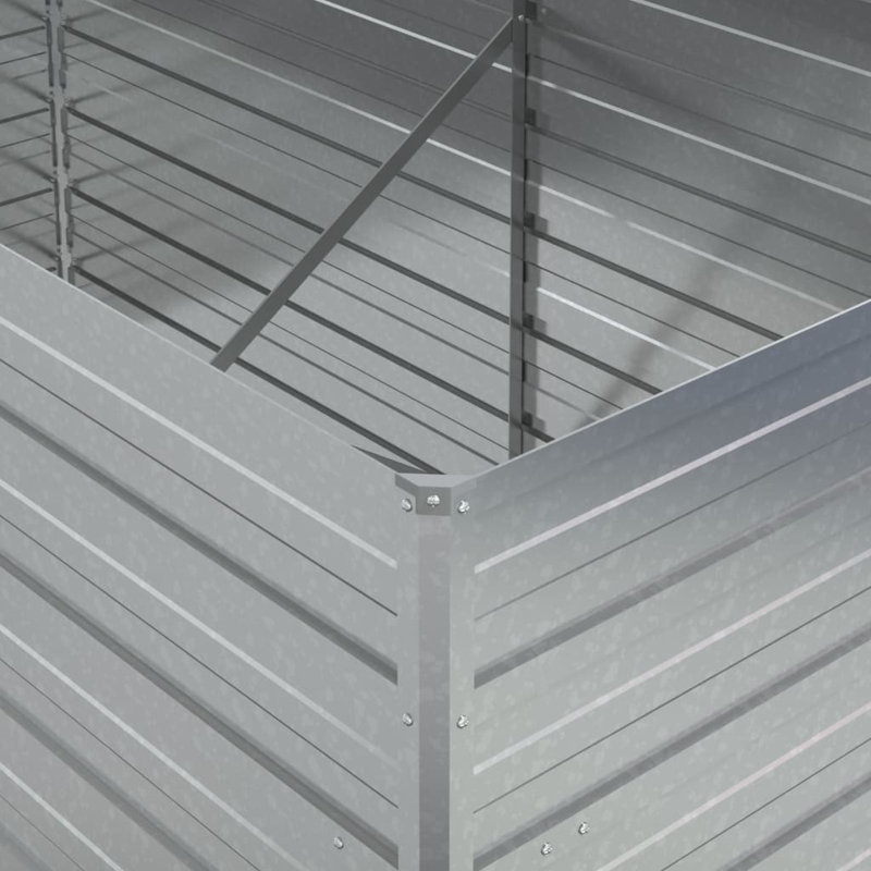 Alezander Metal Raised Flower Bed, 77cm H x 160cm W x 80cm D