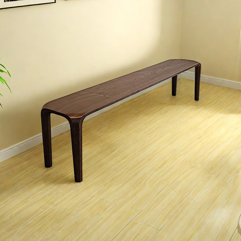 Banc en bois massif Niyaz, H 17,71 po x l 47,24 po x P 12,59 po