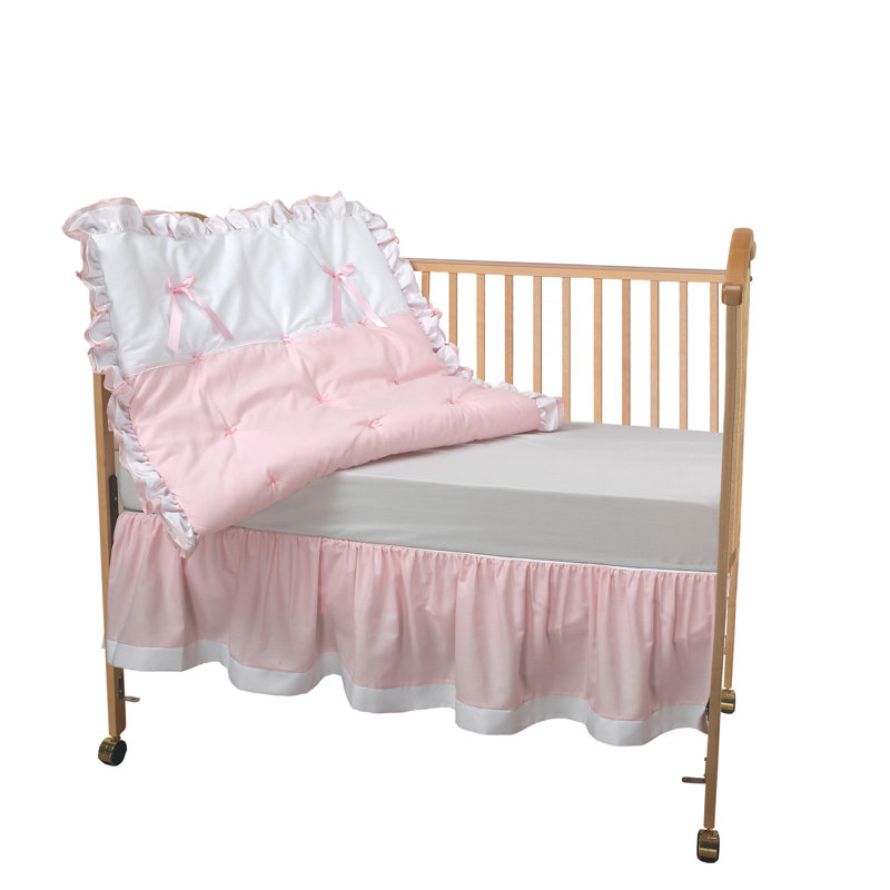 Ensemble de literie pour lit de bébé 3 pièces Jarnell, Rose