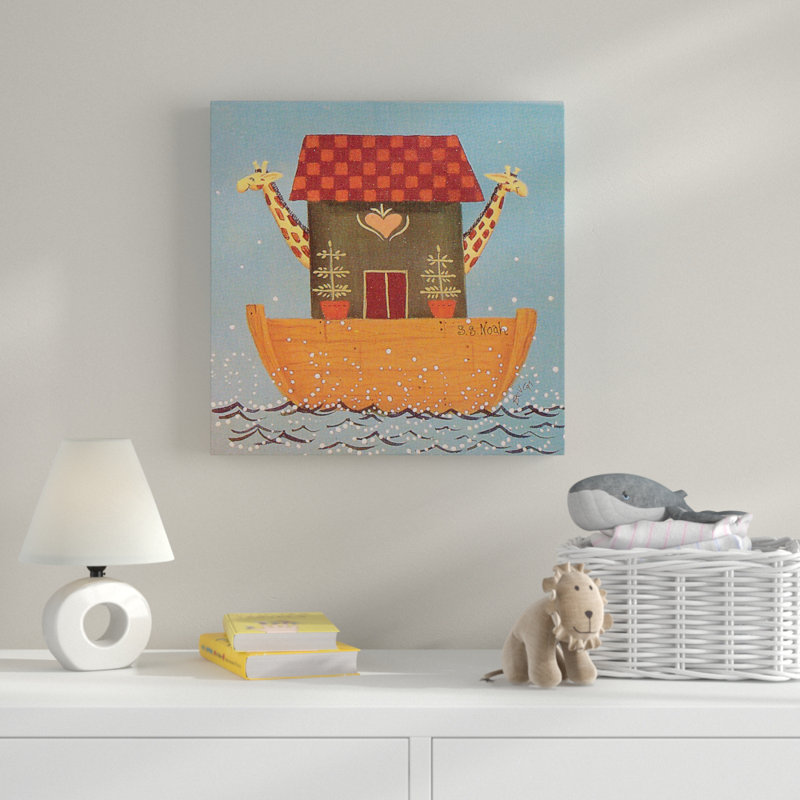 « two girafes on the ark », art sur toile, H 35 po x l 35 po x P 2 po
