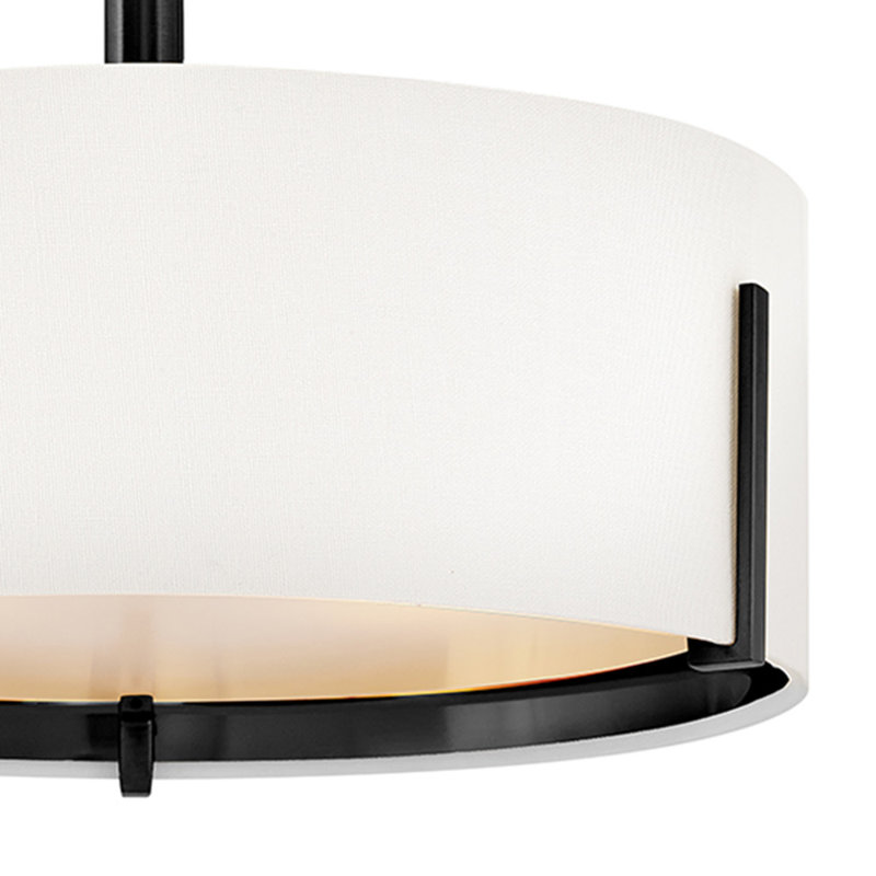 Hinkley Halle Semi Flush Mount, Black