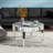 Amla Modern Glass Coffee Table with Crystal Inlay