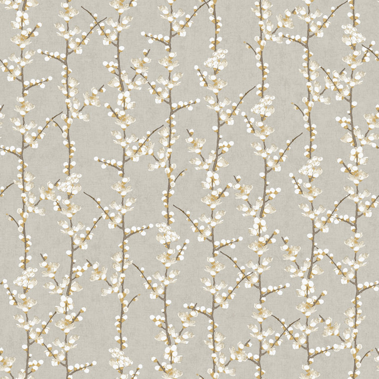 Laughlin Sakura Row Floral Tree Stem 10.05M X 53Cm Matte Wallpaper Roll