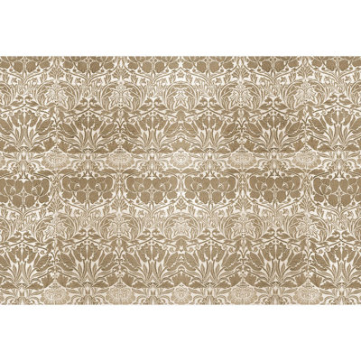 Élégant motif floral brun complexe