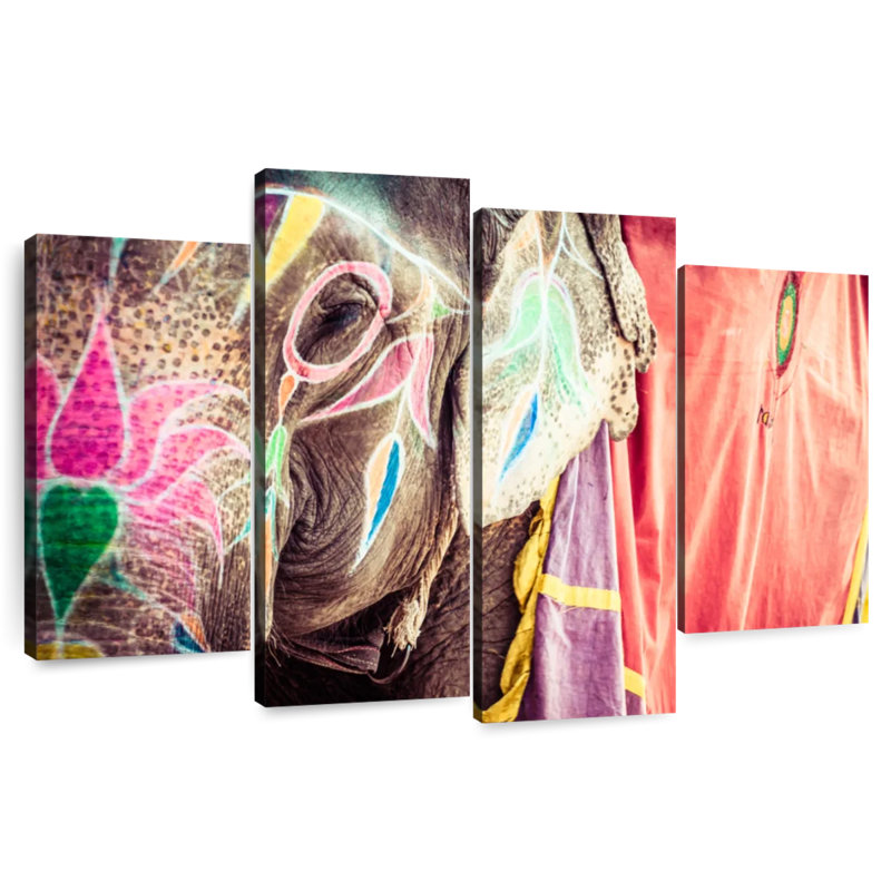 Brampt Holi Painted Elephant