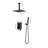 Ceiling Mounted Shower System In Matte Black. Brass Construction With 16" Head. Natural Rainfall Experience. Self-Cleaning Nozzle. Easy Install, American Standard Pipe Compatible. 15.26" Wide, 6.14"-127377205