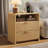 25''H 2-Drawer Nightstand With Charging Station, Modern Fluted Bedside Cabinet For Bedroom, Curved Profile Design-509277776-506073261