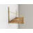 Solid Wood Wall Shelf with Metal Brackets, 17.7 x 6.3 x 6.3 inches | Durable 100% Solid Wood, Holds Up to 6.6 lbs | Modern Industrial Design in Gold and Brown | Perfect for Home, Office, or Gallery Display