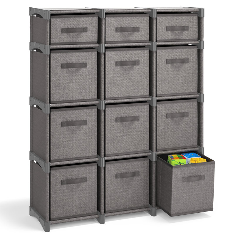 Britteny 12 Drawer Closet System, Gray