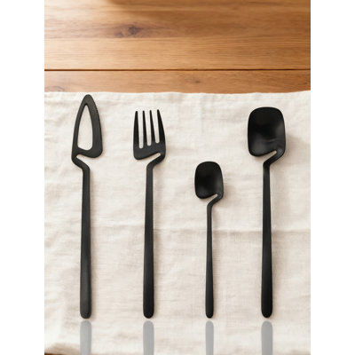 24-Piece Stainless Steel Flatware Set, Service For 6 With Satin Finish, Dishwasher Safe Silverware Set For Everyday Dining And Entertaining