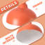Ensemble de 2 luminaires suspendus dôme moderne Mid-Century 11,8 pouces orange-1593512049-1593512052