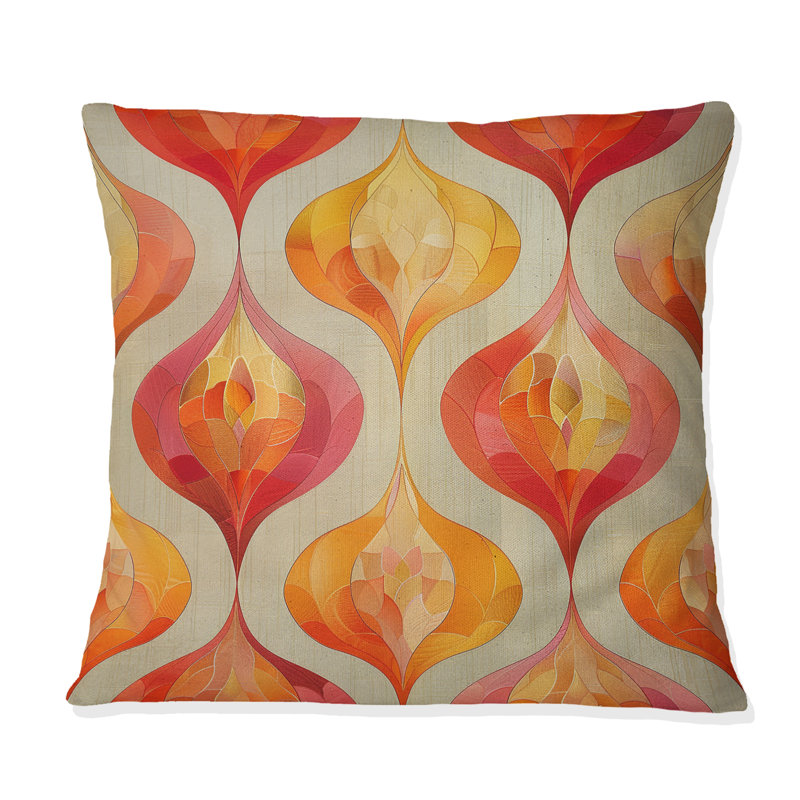 Coussin moderne rose or moderne Sunset Serenade I, H 16 po x l 16 po