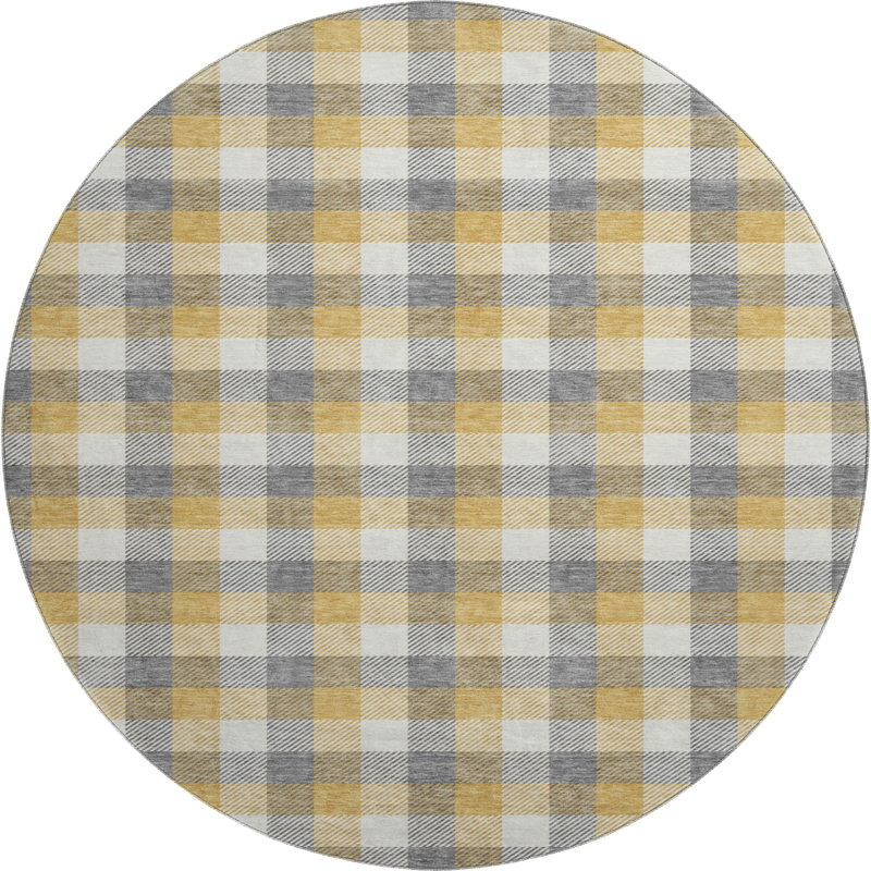 Tapis écossais de qualité supérieure lavable à la machine Crumley AMF1053, Rond 8 pi