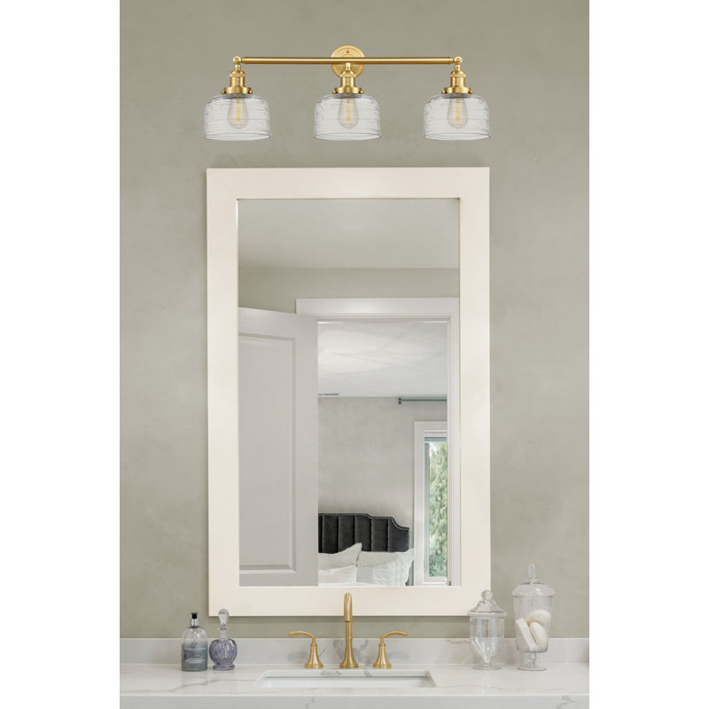 Éclairage pour salle de bain 3 lumières Haracha, DEL, Or satiné