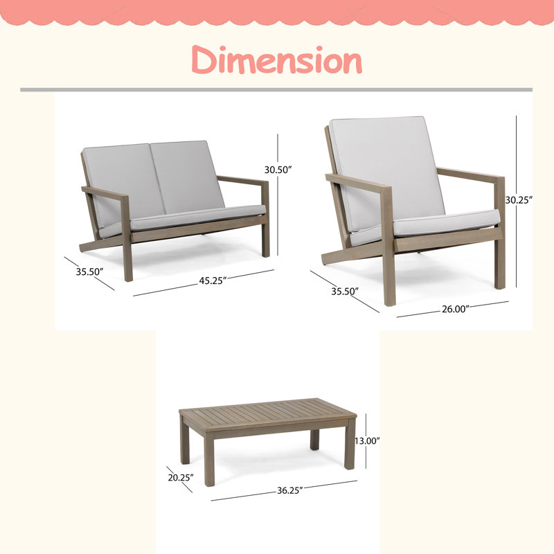 4PC CHAT SET,Sturdy Structure