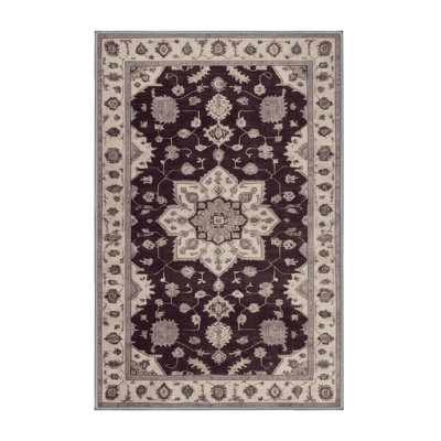 Machine Washable Overdyed Gray Area Rug
