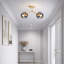 Glass Semi Flush Mount 2-lights E27 gold