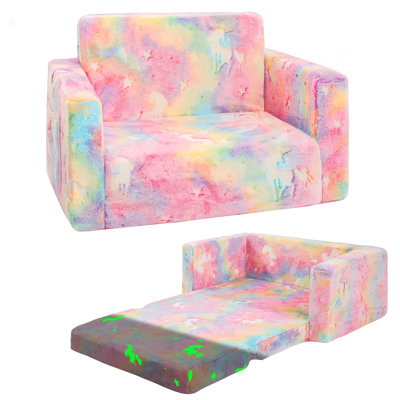 Amilee Kids Couch Sofa, Folding Toddler Couch by Isabelle & Max