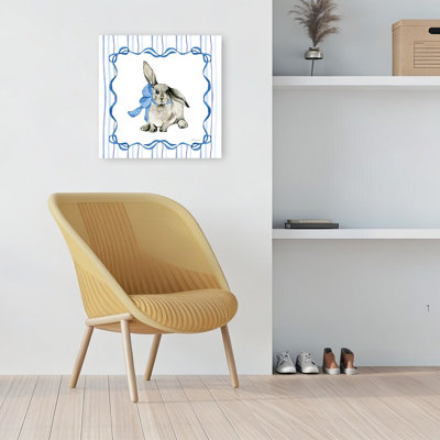 " Bluebonnet Bunnies VIII Abstract Contemporary Animal Spring Wall Art Print " by Yvette St. Amant