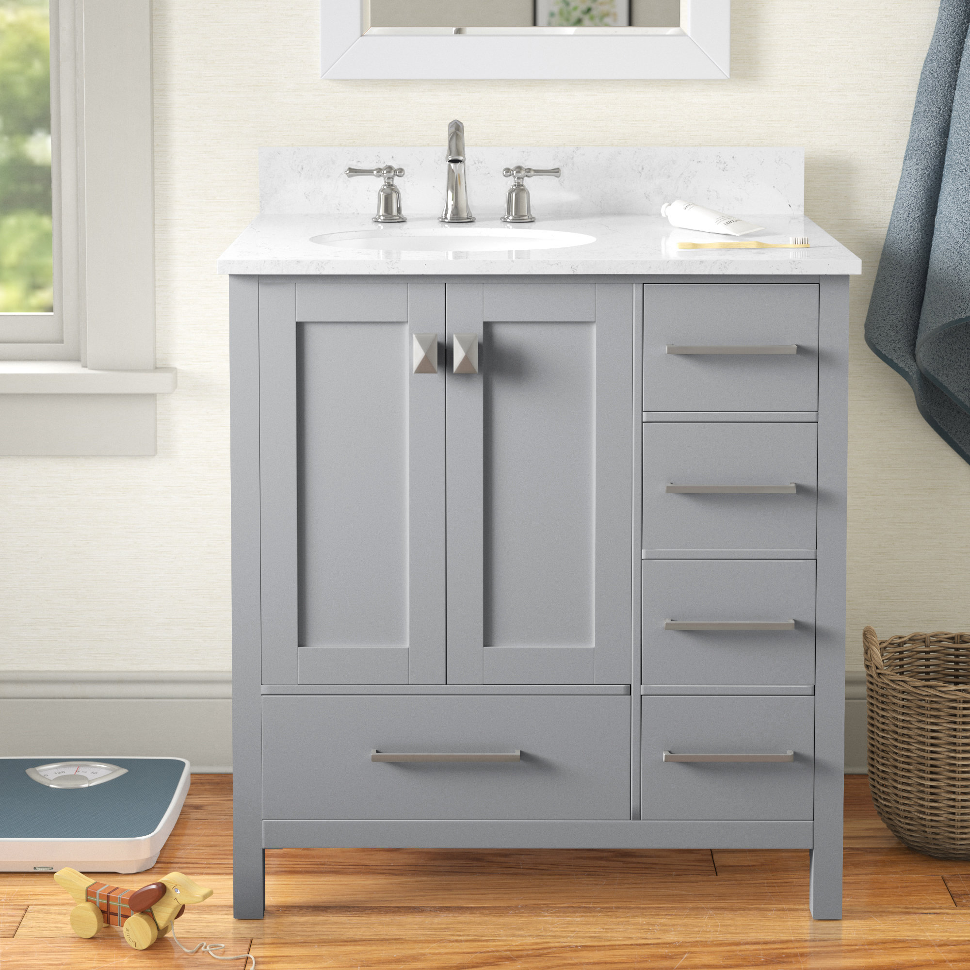Andover Mills™ Brockington 32'' Single Bathroom Vanity with Engineered
