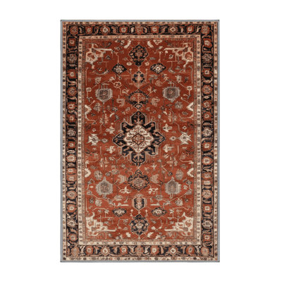 Machine Washable Persian Brown Area Rug