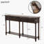 Console Console avec deux tiroirs de rangement et une tablette inférieure pour le salon et le vestibule (espresso)-1714822912