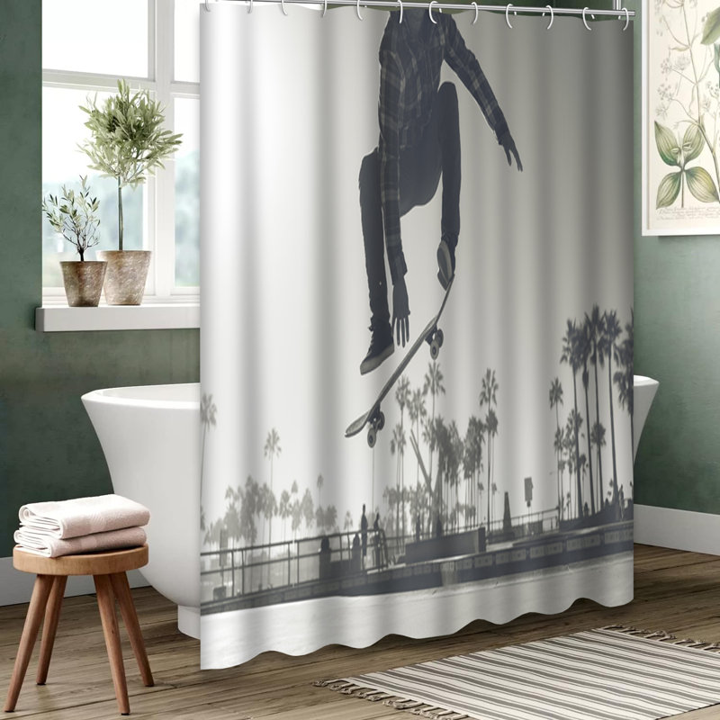 Rideau de douche Skater Boy Venice Beach, L 72 po x l 72 po