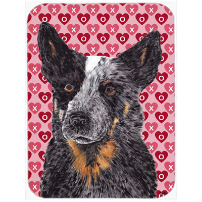 Planche à découper en verre pour le trésors de l’australie et de la saint-valentin pour chien caroline Valentine Hearts