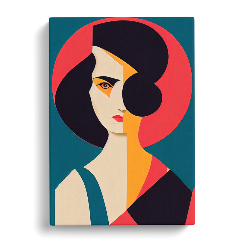 Unique Abstract Woman No.2 - Wrapped Canvas, 50cm H x 35cm W x 3cm D