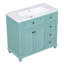 Meuble-lavabo de salle de bain avec lavabo encastré, 2 tiroirs et portes à fermeture douce