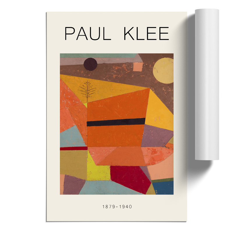 Joyful Mountain Landscape by Paul Klee - No Frame Painting, 30cm H x 21cm W x 0.1cm D