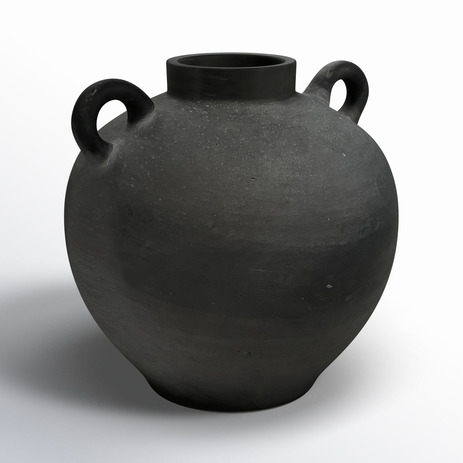 Otterra Terracotta Table Vase, Black