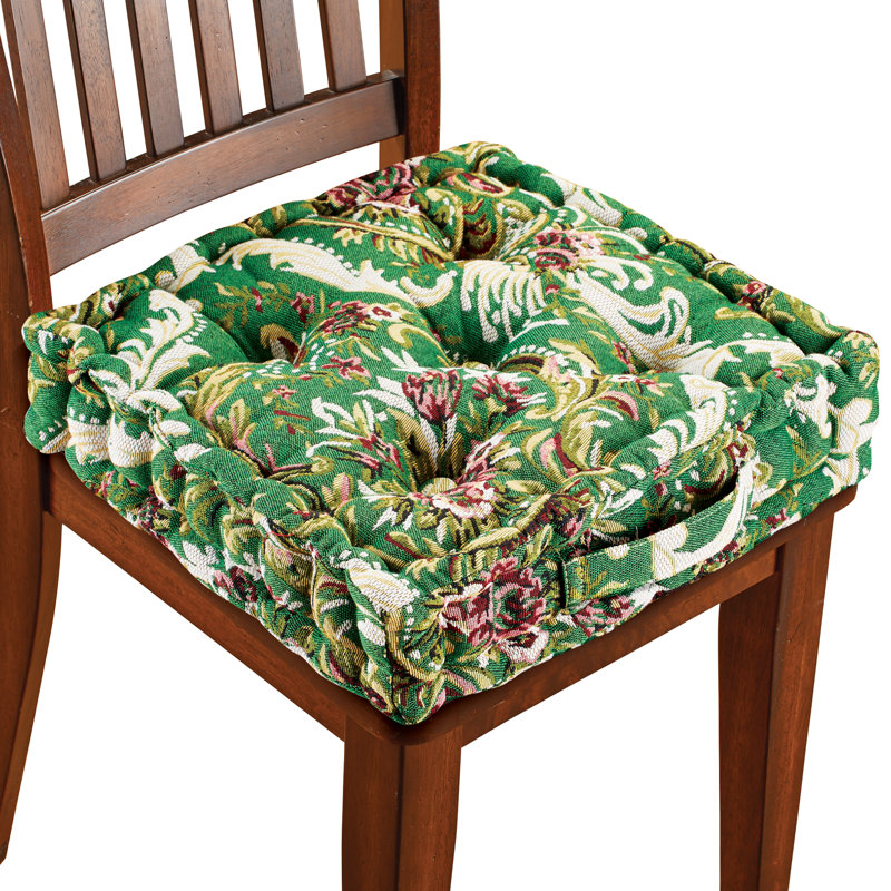 Outdoor 4.25'' Dining Chair Seat Cushion, Green