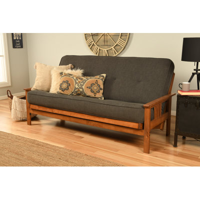 Johnte 80" Full-Size Futon Frame and Full-Size Innerspring Mattress
